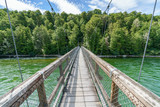Fototapeta Mosty linowy / wiszący - swing bridge over waiau river, new zealand 2