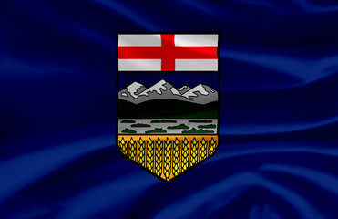 Wall Mural - Alberta waving flag illustration.