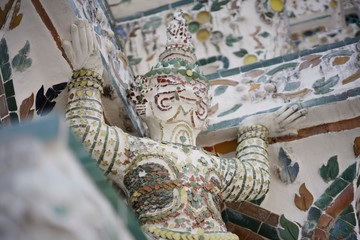 Wat arun as a famous landmark in Bangkok, Thailand