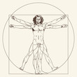 © Julia - The Vitruvian Man. Le proporzioni del corpo umano secondo Vitruvio. The proportions of the human body according to Vitruvius.