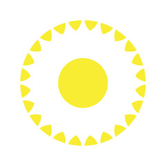 Poster - Sun icon on background for graphic and web design. Simple vector sign. Internet concept symbol for website button or mobile app.