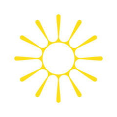 Poster - Sun icon on background for graphic and web design. Simple vector sign. Internet concept symbol for website button or mobile app.