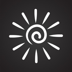 Poster - Sun icon on background for graphic and web design. Simple vector sign. Internet concept symbol for website button or mobile app.