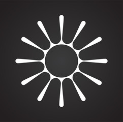 Poster - Sun icon on background for graphic and web design. Simple vector sign. Internet concept symbol for website button or mobile app.