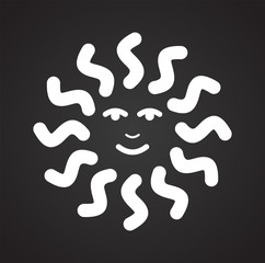 Poster - Sun icon on background for graphic and web design. Simple vector sign. Internet concept symbol for website button or mobile app.