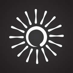 Poster - Sun icon on background for graphic and web design. Simple vector sign. Internet concept symbol for website button or mobile app.