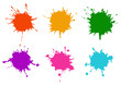 Vector Colorful paint splatters.Paint splashes set.Vector illustration design.