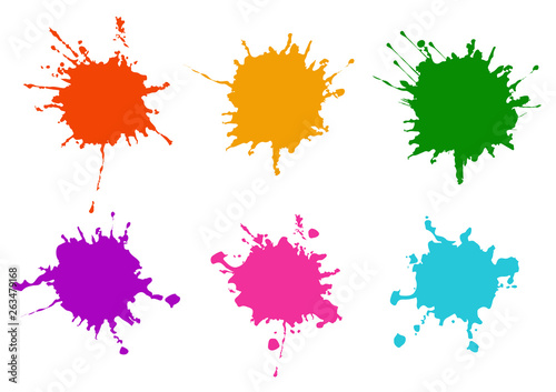 Cuadros en Lienzo Vector Colorful paint splatters