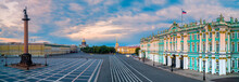 Saint Petersburg. Russia. Panorama Of Palace Square. Winter Palace. Hermitage. Alexander Column. Museums Of St. Petersburg. Summer St. Petersburg Center. Cities Of Russia. Travel To Saint Petersburg.