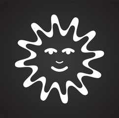 Poster - Sun icon on background for graphic and web design. Simple vector sign. Internet concept symbol for website button or mobile app.