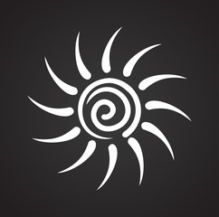 Poster - Sun icon on background for graphic and web design. Simple vector sign. Internet concept symbol for website button or mobile app.