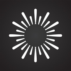 Poster - Sun icon on background for graphic and web design. Simple vector sign. Internet concept symbol for website button or mobile app.