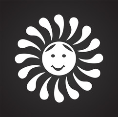 Poster - Sun icon on background for graphic and web design. Simple vector sign. Internet concept symbol for website button or mobile app.
