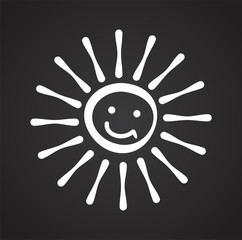 Poster - Sun icon on background for graphic and web design. Simple vector sign. Internet concept symbol for website button or mobile app.