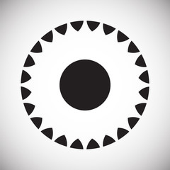 Poster - Sun icon on background for graphic and web design. Simple vector sign. Internet concept symbol for website button or mobile app.