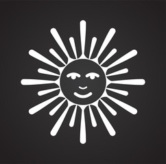 Poster - Sun icon on background for graphic and web design. Simple vector sign. Internet concept symbol for website button or mobile app.