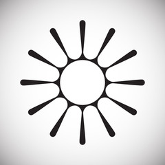 Poster - Sun icon on background for graphic and web design. Simple vector sign. Internet concept symbol for website button or mobile app.