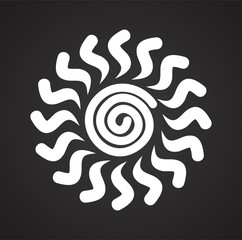 Poster - Sun icon on background for graphic and web design. Simple vector sign. Internet concept symbol for website button or mobile app.