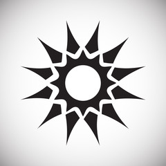 Poster - Sun icon on background for graphic and web design. Simple vector sign. Internet concept symbol for website button or mobile app.