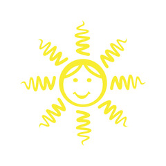 Poster - Sun icon on background for graphic and web design. Simple vector sign. Internet concept symbol for website button or mobile app.