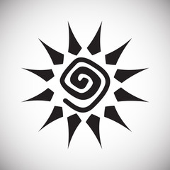 Poster - Sun icon on background for graphic and web design. Simple vector sign. Internet concept symbol for website button or mobile app.