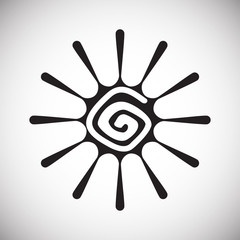 Poster - Sun icon on background for graphic and web design. Simple vector sign. Internet concept symbol for website button or mobile app.