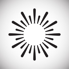 Poster - Sun icon on background for graphic and web design. Simple vector sign. Internet concept symbol for website button or mobile app.