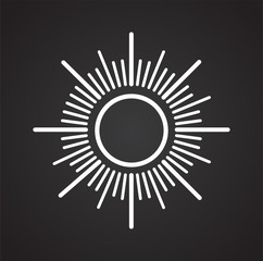 Poster - Sun icon on background for graphic and web design. Simple vector sign. Internet concept symbol for website button or mobile app.