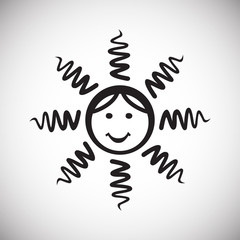 Poster - Sun icon on background for graphic and web design. Simple vector sign. Internet concept symbol for website button or mobile app.