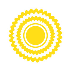 Poster - Sun icon on background for graphic and web design. Simple vector sign. Internet concept symbol for website button or mobile app.