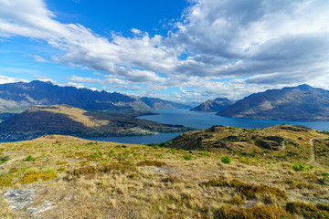 Wall Mural - hiking the queenstown hill walkway, lake waktipu, new zealand 15