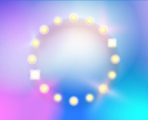 Aufkleber - Abstract color trendy background with circle lighting frame