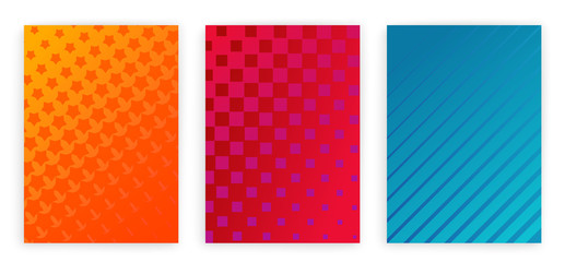 Aufkleber - Trendy color gradients on vertical banners. Advertising banners isolated on white