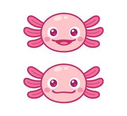 Canvas Print - Kawaii axolotl face