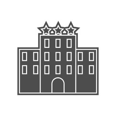Poster - three star hotel icon. Element of minimalistic for mobile concept and web apps icon. Glyph, flat icon for website design and development, app development