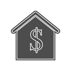 Poster - house at interest icon. Element of minimalistic for mobile concept and web apps icon. Glyph, flat icon for website design and development, app development