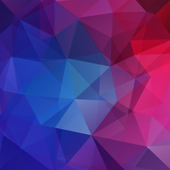 Wall Mural - Polygonal vector background. Can be used in cover design, book design, website background. Vector illustration. Pink, purple, blue colors.