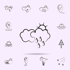 Poster - Cloud, sun, rain icon. Weather icons universal set for web and mobile