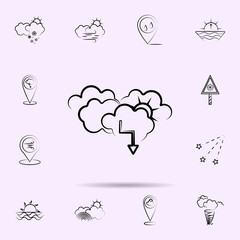 Poster - Cloud, sun, rain icon. Weather icons universal set for web and mobile