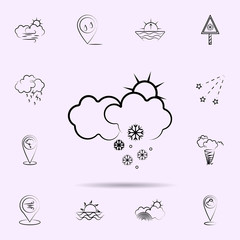 Aufkleber - Cloud, sun, snow icon. Weather icons universal set for web and mobile
