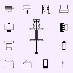 Poster - light pole billboard icon. Billboards icons universal set for web and mobile