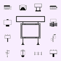 Poster - signboard, billboard icon. Billboards icons universal set for web and mobile