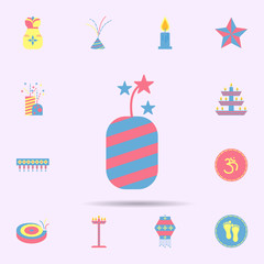 Poster - bomb crakers icon. diwali icons universal set for web and mobile