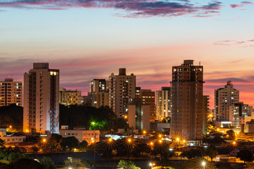 Panoramic view of the city of Bauru. Interior of the State of São Paulo. Brazil.