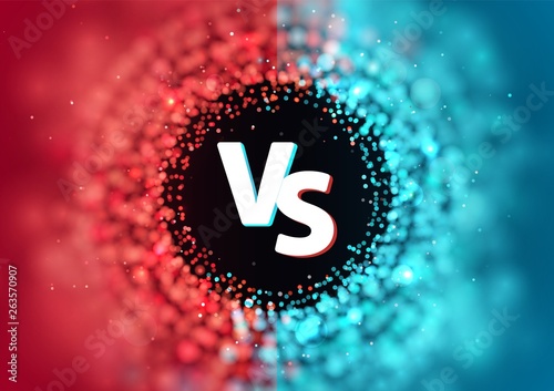 Versus Battle Template Vector Illustration Vs Letters On Blurred