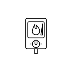 Poster - room heat controller icon. Element of plumbering icon. Thin line icon for website design and development, app development. Premium icon