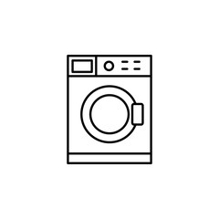 Poster - washing machine icon. Element of plumbering icon. Thin line icon for website design and development, app development. Premium icon