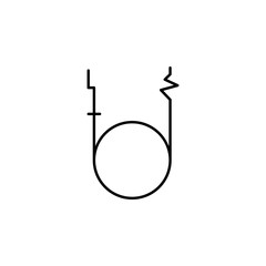Poster - spiral icon. Element of plumbering icon. Thin line icon for website design and development, app development. Premium icon