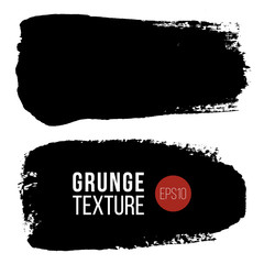 Wall Mural - grunge brush painted spots. vector ink brush strokes. distressed banners, paintbrush collection. mod