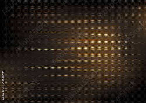 Golden Square Pattern on Dark Background - Detailed Halftone Illustration in ...